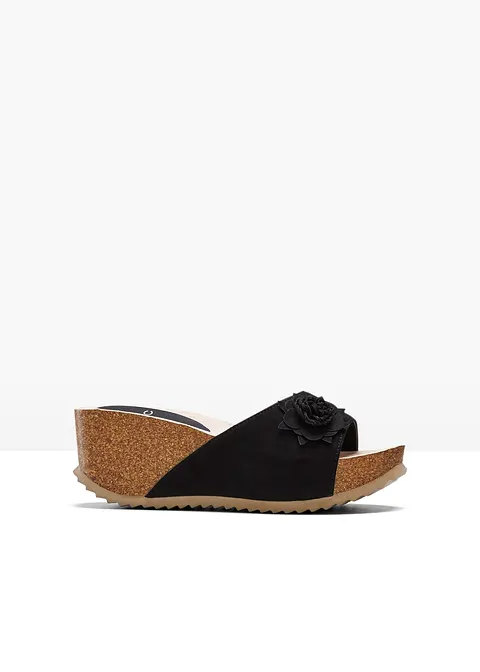 Keil Pantolette in schwarz - bonprix