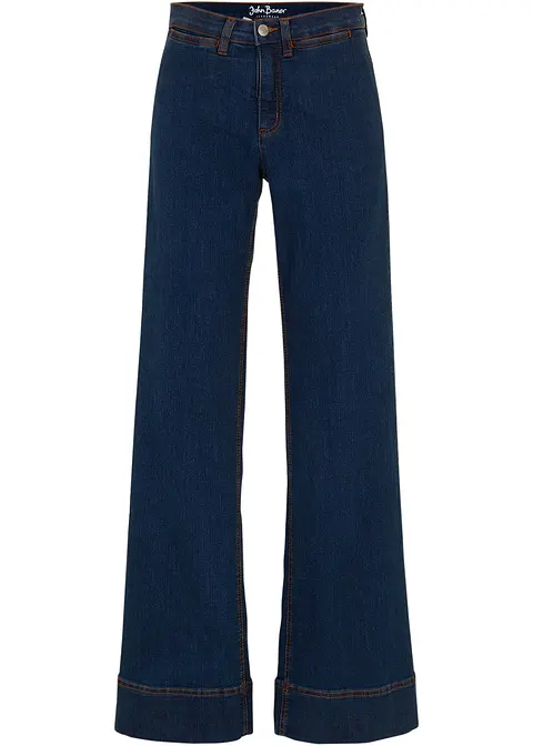 Komfort-Stretch-Jeans, Wide Fit in blau von vorne - bonprix