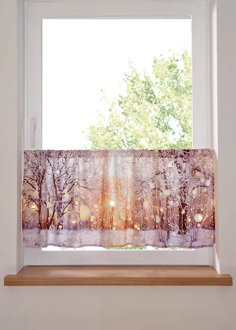 LED-Scheibengardine mit Winter Motiv in weiß - bonprix