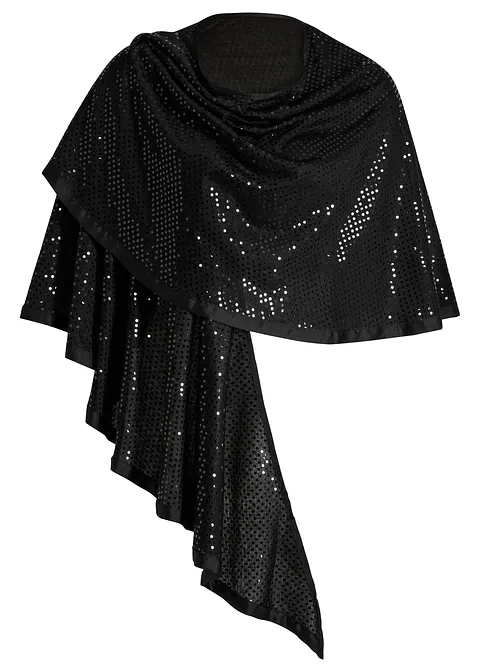 Poncho-Schal in schwarz - bonprix