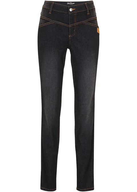 Ultra-Soft-Jeans, Skinny in schwarz von vorne - bonprix