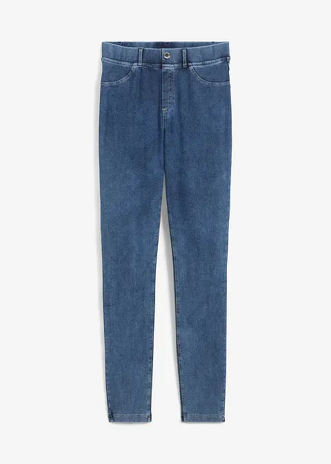 Leggings in Jeansoptik in blau von vorne - bonprix
