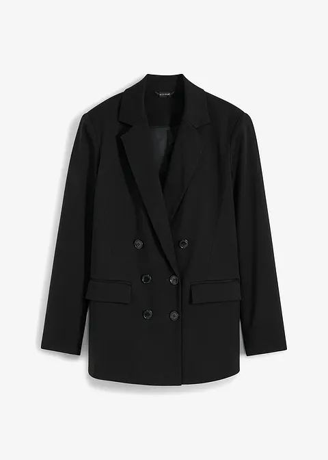 Doppelreiher-Blazer in schwarz von vorne - bonprix