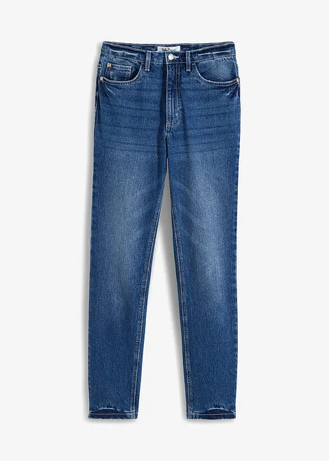 Straight Jeans High Waist in blau von vorne - bonprix