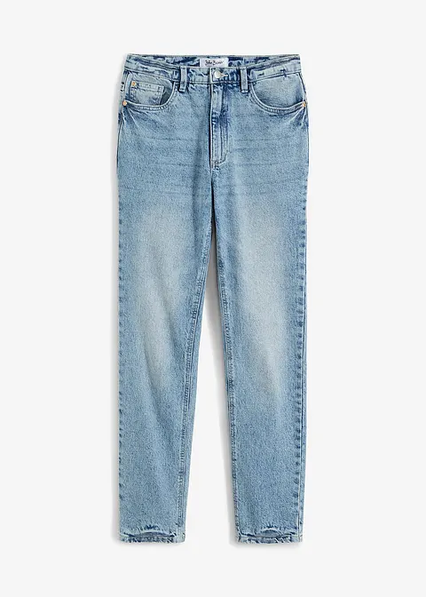 Straight Jeans High Waist in blau von vorne - bonprix