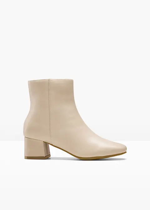 Stiefelette in beige von vorne - bonprix