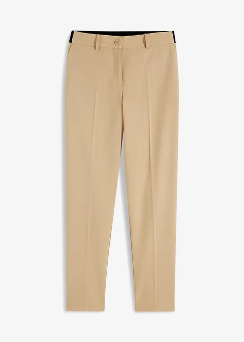Hose in beige von vorne - bonprix