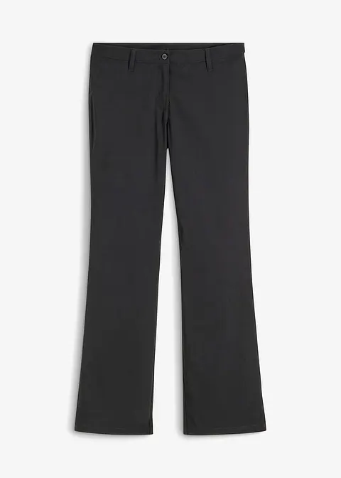 Stretch-Hose, Bootcut in schwarz von vorne - bonprix