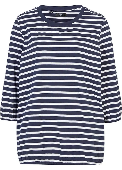 Shirt aus Bio-Baumwolle in blau von vorne - bonprix