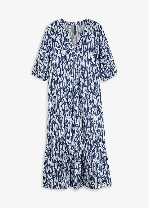 Maxikleid in blau von vorne - bonprix