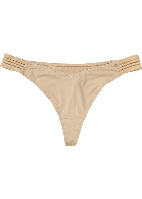 V-Shape String in beige von vorne - bpc bonprix collection