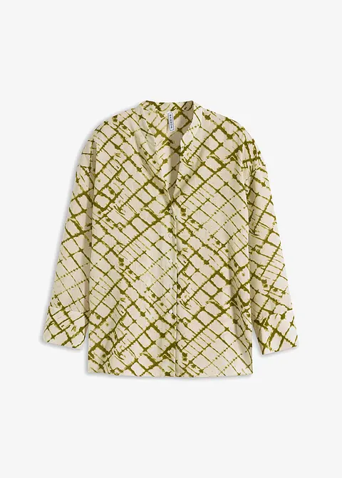 Oversized Bluse in grün von vorne - bonprix