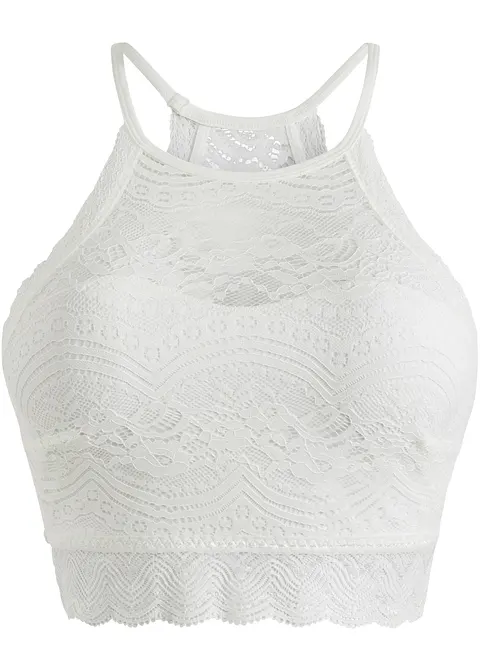 Bustier ohne Bügel in weiß von vorne - bonprix