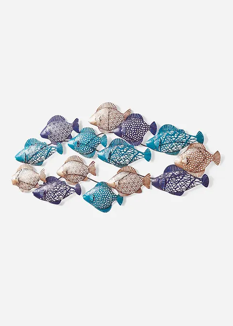 Wanddeko  Fischschwarm in blau - bonprix
