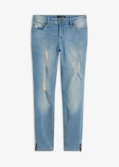 Skinny-Jeans in blau von vorne - bonprix