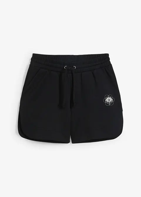 Ultrasofte Sweat-Shorts mit Modal in schwarz von vorne - bpc bonprix collection