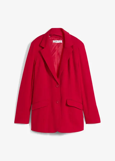 Longblazer aus Baumwoll-Jersey in rot von vorne - bonprix