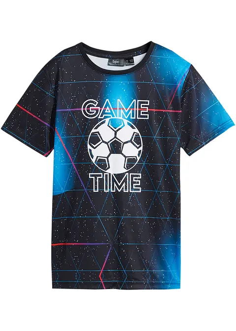 Sport-Shirt mit Sport-Motiv in schwarz von vorne - bonprix