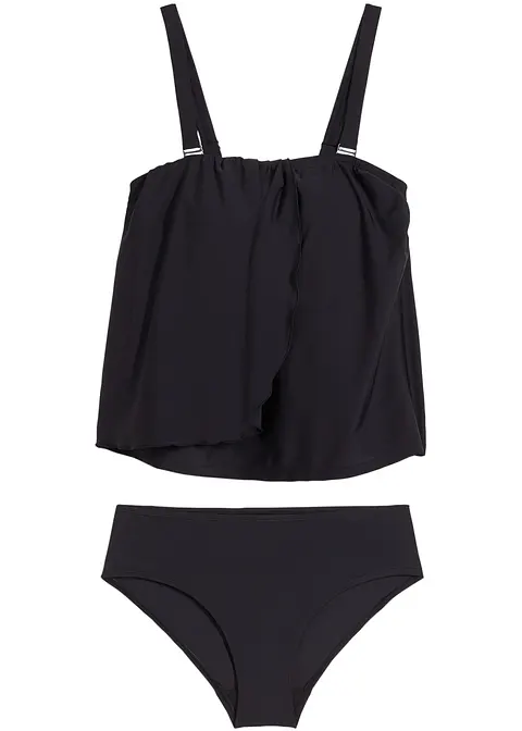 Tankini (2-tlg.Set) in schwarz von vorne - bonprix