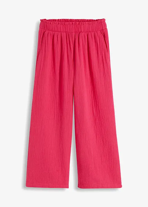 Musselin-Culotte in pink von vorne - bonprix