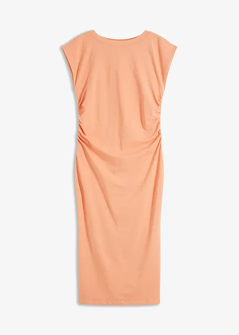 Jerseykleid aus Baumwolle mit Stretch in orange von vorne - bonprix