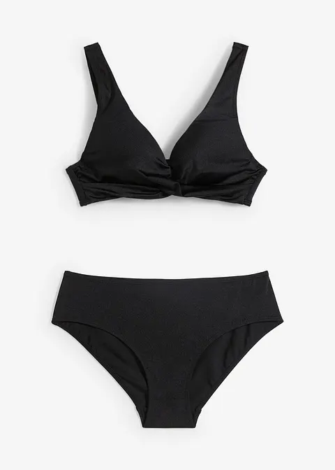 Push up Bikini (2-tlg.Set) in schwarz von vorne - bonprix