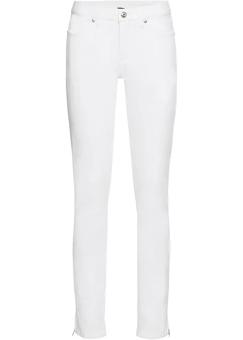 Stretch-Jeans in weiß von vorne - bonprix