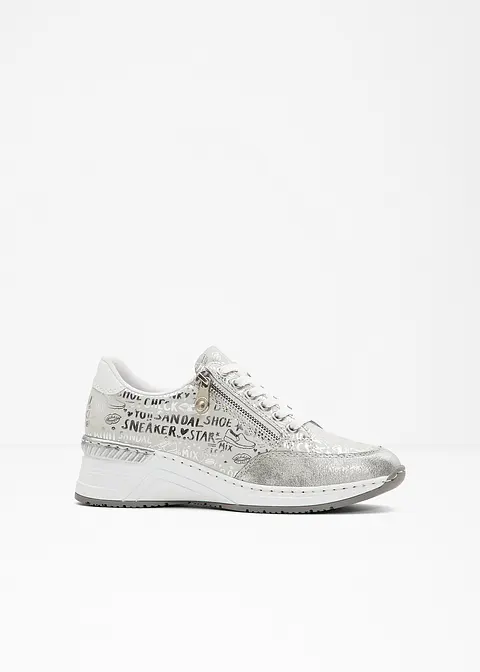 Bequemer Rieker Sneaker mit Metallic Details silber bonprix