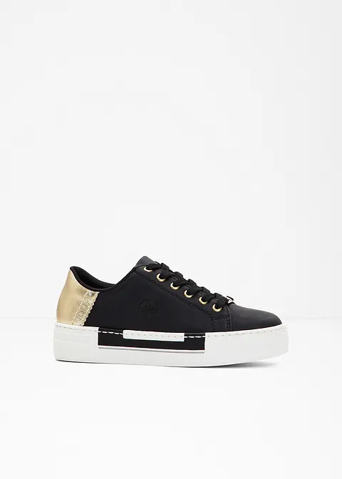 Rieker Plateau Sneaker in schwarz - Rieker