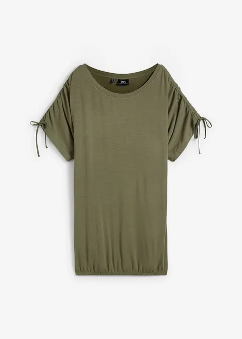 Shirt aus fließender Viskose in grün von vorne - bonprix