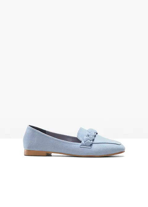 Loafer in blau von vorne - bonprix