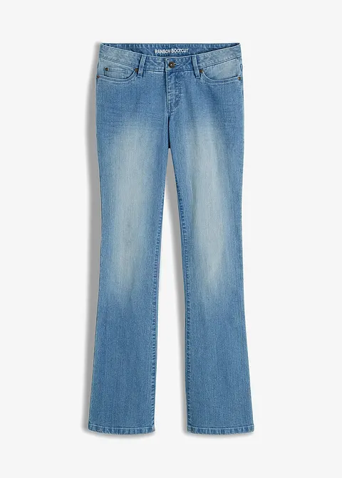 Bootcut-Jeans in blau von vorne - bonprix