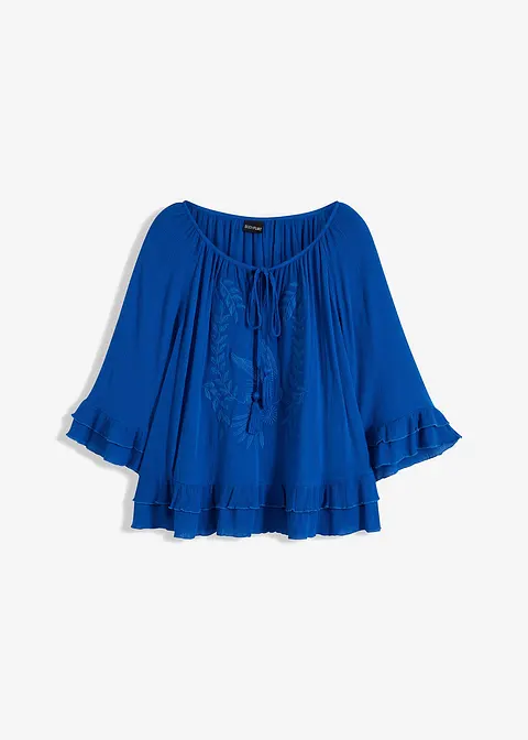 Tunika aus softer Viskose in blau von vorne - bonprix