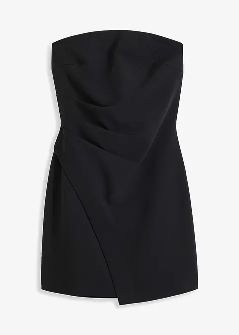 Bandeau-Kleid in schwarz von vorne - bonprix