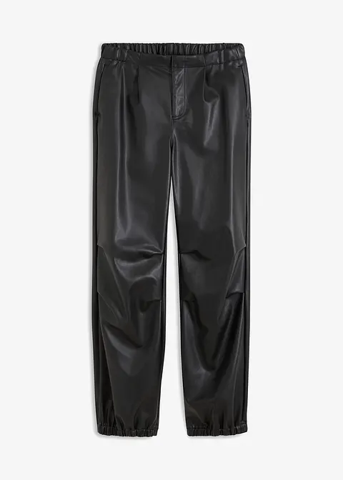 Parachute Lederimitat-Hose in schwarz von vorne - bonprix