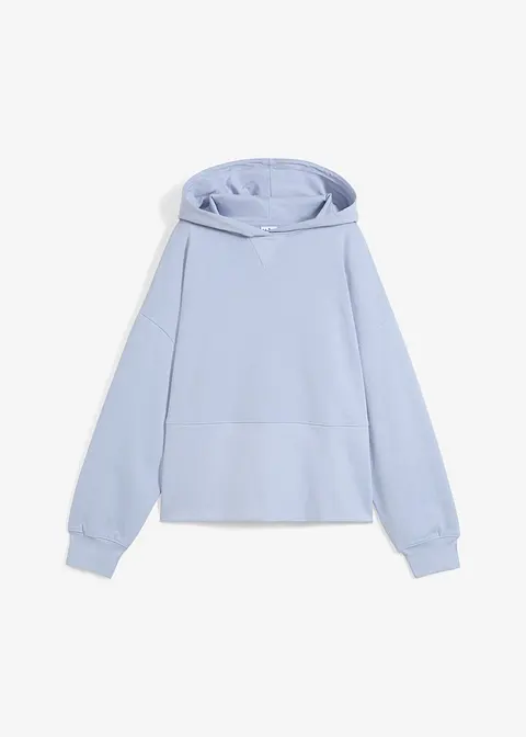 Oversized Kapuzensweatshirt in blau von vorne - bonprix