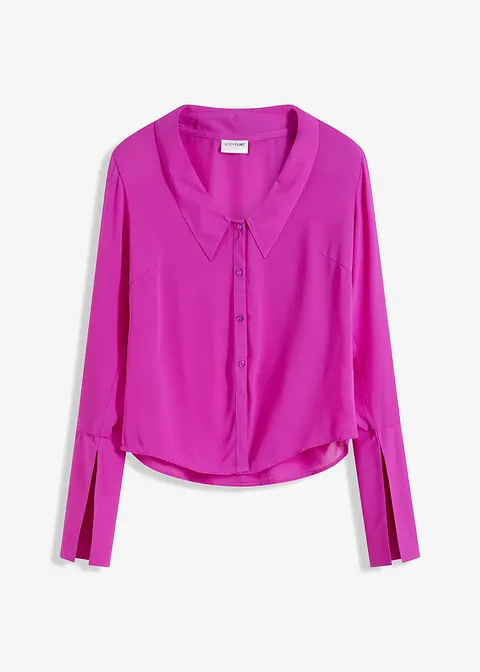 Bluse in lila von vorne - bonprix