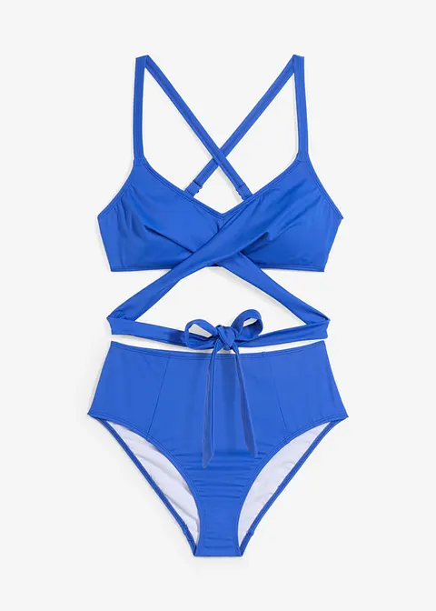 Bustier Bikini (2-tlg.Set) in blau von vorne - bonprix