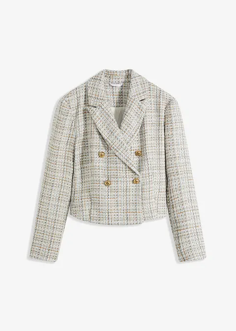 Blouclé-Blazer in beige von vorne - bonprix