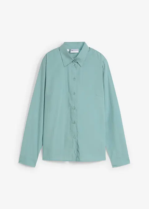 Bluse in blau von vorne - bonprix