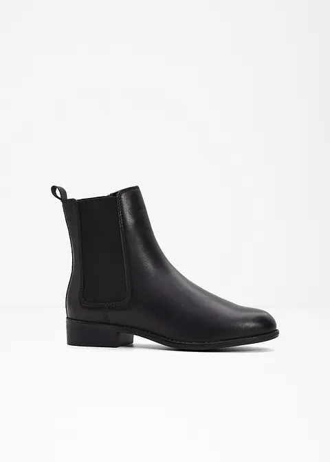 Chelsea Boot aus Leder in schwarz - bonprix