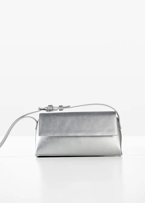 Handtasche in silber von vorne - bonprix