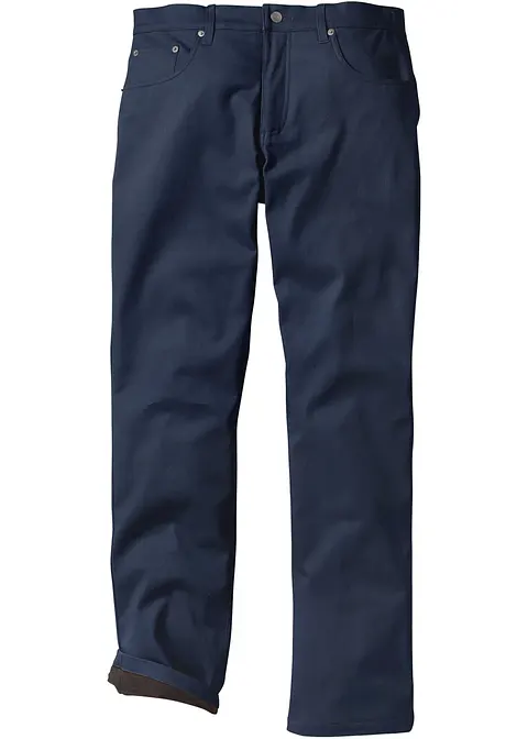 Regular Fit Stretch-Thermohose, Straight in blau von vorne - bonprix