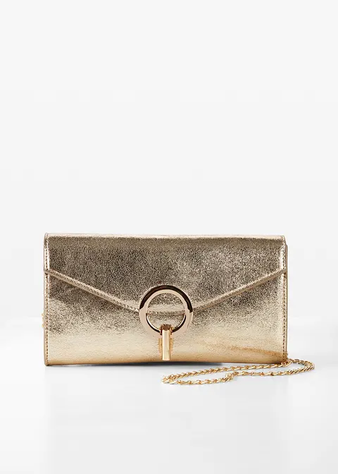 Clutch in gold von vorne - bonprix