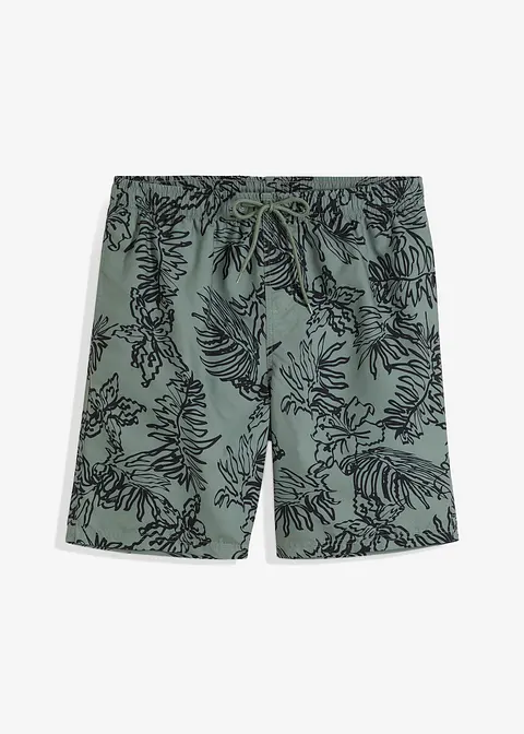 Badeshorts Herren in grün von vorne - bonprix