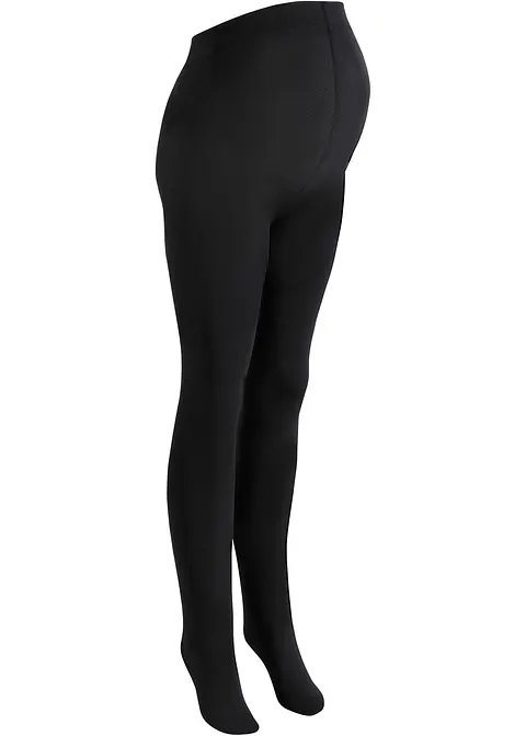 Schwangerschafts-Strumpfhose 100den in schwarz von vorne - bonprix