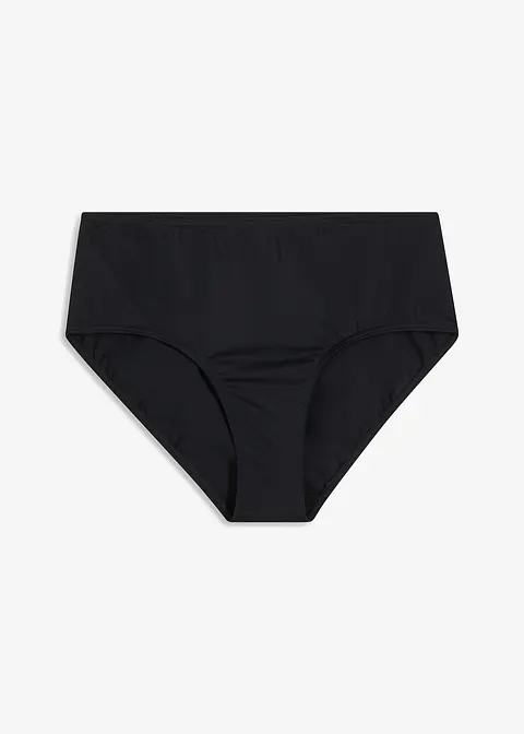 Highwaist-Bikinihose in schwarz von vorne - bonprix