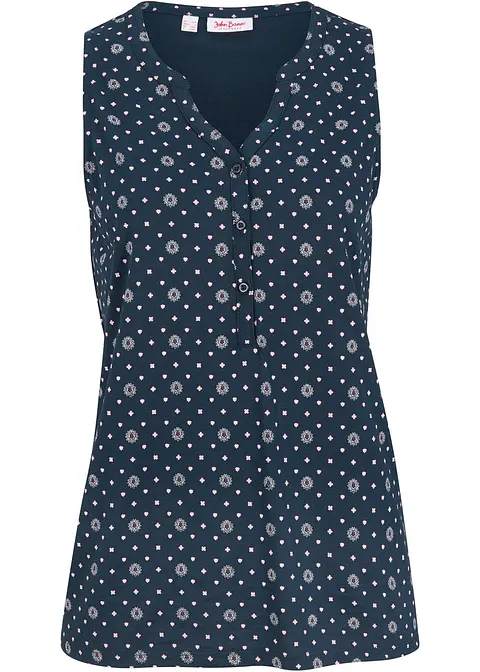 Shirt bedruckt in blau von vorne - bonprix