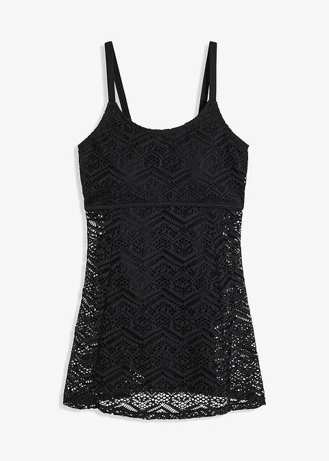 Badekleid in schwarz von vorne - bonprix