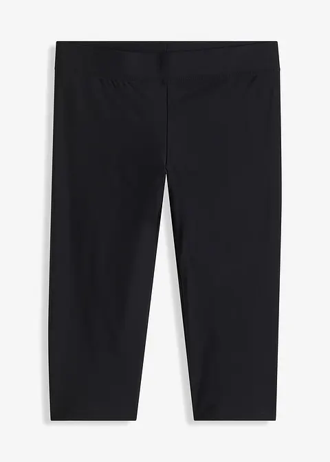 Badecaprihose mit elastischem Bund in schwarz von vorne - bonprix